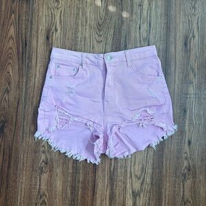 Medium Love Tree High-Rise Pink Jean Shorts